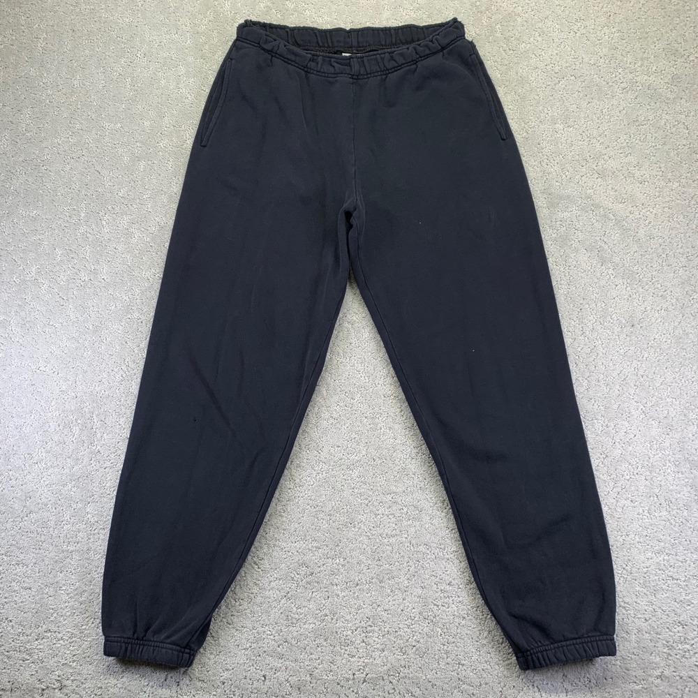 Tna Cozy AF Fleece Sweatpants Size Small‎ Black Joggers Distressed Faded Comfy